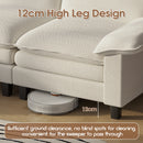 Advwin 261cm 3 Seater Sofa with Movable Ottoman