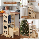 Advwin 4-in-1 Foldable Toddler Step Stool with Blackboard