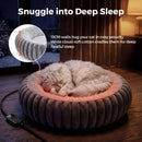 Advwin 20" Heated Pet Bed with 4 Timers & 9 Heat Settings