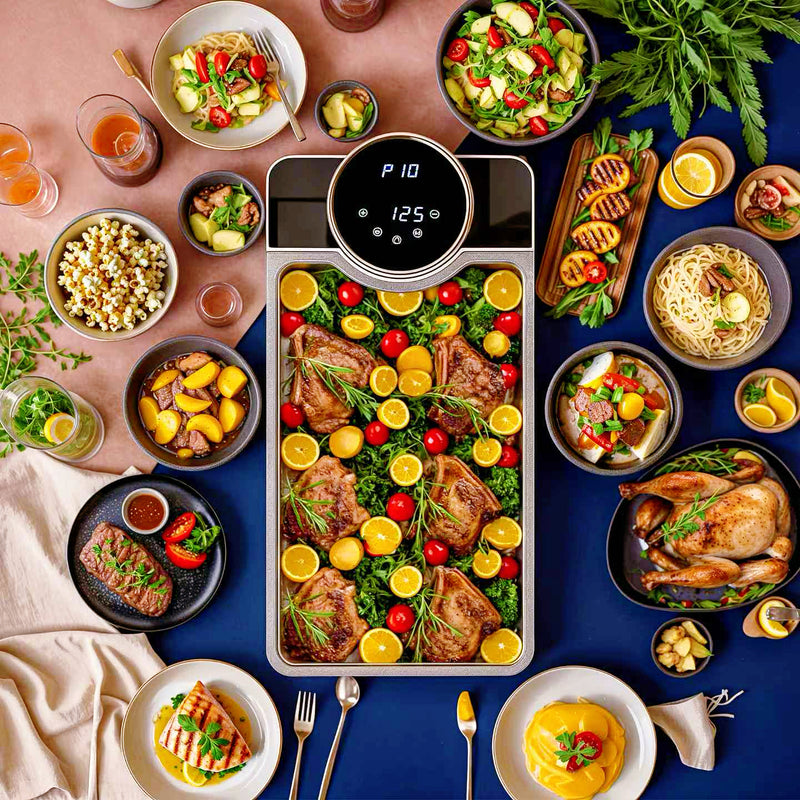 Advwin Electric Hot Grill Pan with LCD Touchscreen