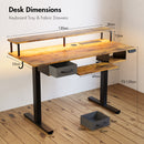 Advwin Electric Standing Desk with Drawers Keyboard
