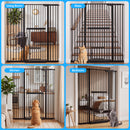 Advwin 150cm Extra Tall Pet Gate with Small Cat Door