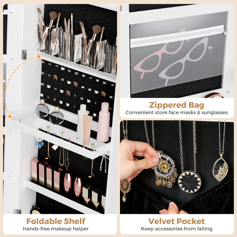 Advwin 360° Swivel Jewelry Cabinet with Lock