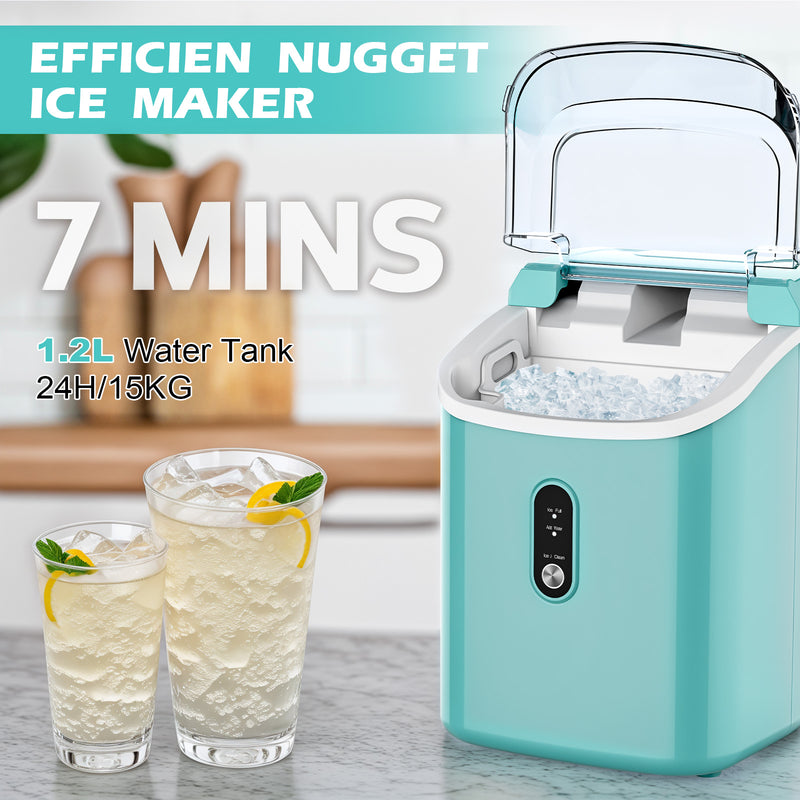 Advwin Nugget Ice Maker Countertop with Self-Cleaning