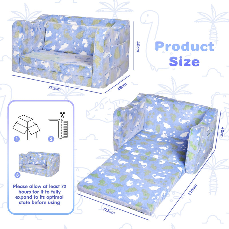 Advwin 2-in-1 Toddler Couch Folding Sofa Bed Convertible