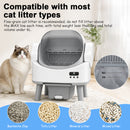 Advwin Open-Top Self Cleaning Cat Litter Box with App Control