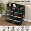Advwin Chest of 9 Drawers Storage Cabinet with Open Shelf