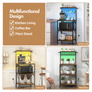 Advwin 4 Tiers Kitchen Bakers Rack with Power Outlet