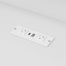 Advwin Set of 2 Tall LED Nightstands w/ Charging Station
