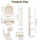 Advwin 7-in-1 Wall Mounted Cat Shelves for Play & Rest