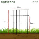 Advwin 20 Panels Metal Garden Fence Animal Barrier (Pre-Order)