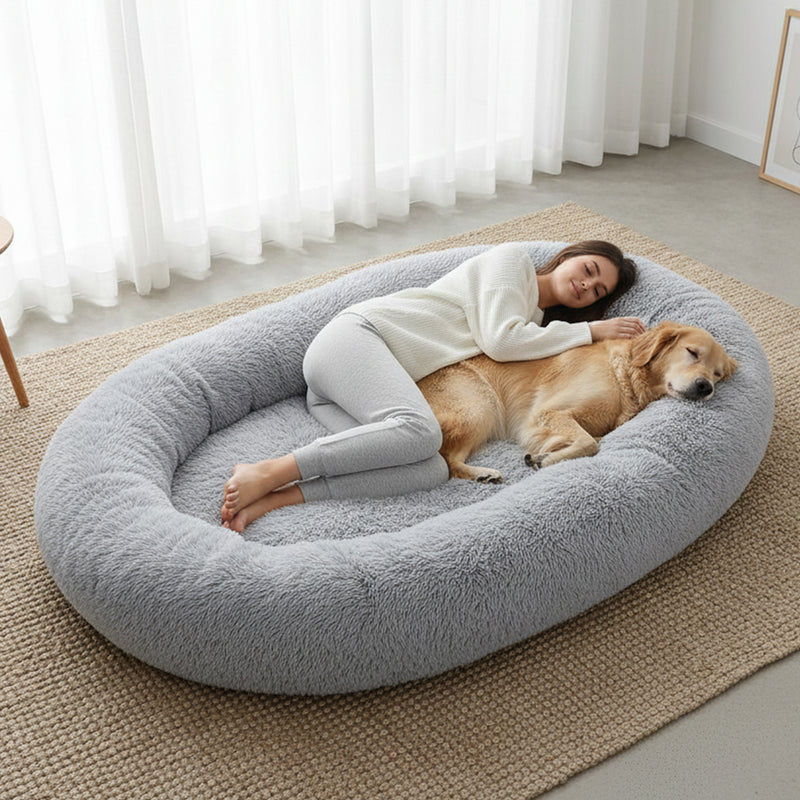 Advwin Human Dog Bed 174x120x24 cm with Storage Pocket
