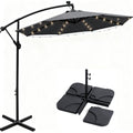 Advwin 3m Offset Hanging Cantilever Umbrella with Umbrella Base