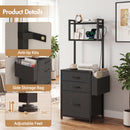 Advwin File Cabinet with Charging Station & 3 Drawers