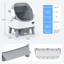 Advwin Open-Top Self Cleaning Cat Litter Box with App Control