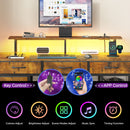 Advwin 120cm Gaming Desk with LED Lights & Drawers