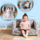 Advwin 2-in-1 Foldable Toddler Couch for Kids