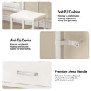 Advwin Expandable Vanity Desk Stool Set