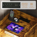 Advwin Bedside Table with Charging Station Set of 2