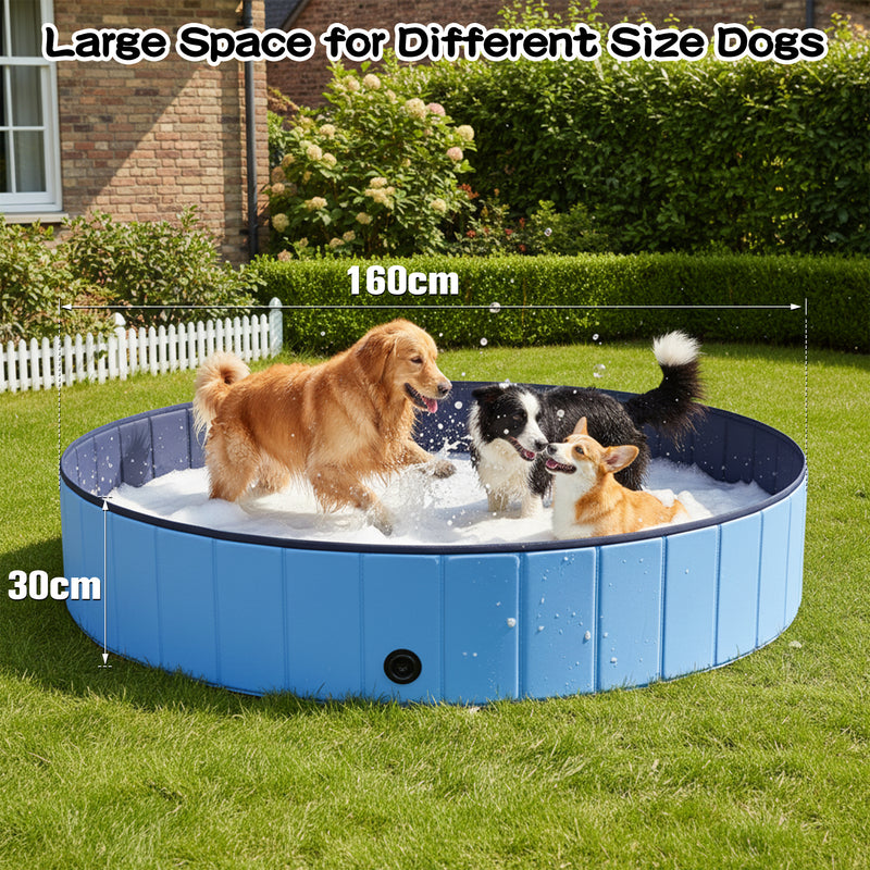 Advwin Foldable Portable PVC Dog Pool 160x30cm
