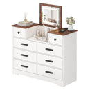 Advwin Dresser with Mirror Chest of Drawers