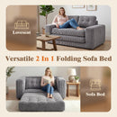 Advwin Folding Sofa Bed  Fold Out Corduroy Sleeper Couch