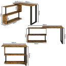 Advwin 360° Rotating Computer Desk L-Shaped Desk