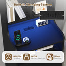 Advwin Set of 2 Tall LED Nightstands w/ Charging Station