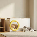 Advwin Plastic Cat House with Scratching Board