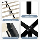 Advwin LED Bed Frame with Velvet Upholstered Headboard