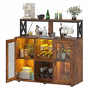 Advwin Sideboard Buffet Cabinet with LED Lights