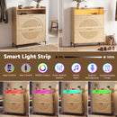 Advwin LED Shoe Storage Cabinet w/ Flip Drawers