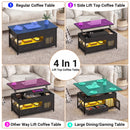 Advwin 4-in-1 LED Lift Top Coffee Table w/ Hidden Compartment