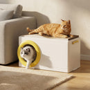 Advwin Plastic Cat House with Scratching Board