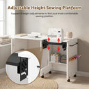 Advwin Folding Sewing Table with Adjustable Platform