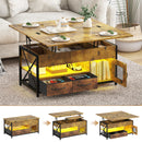 Advwin 4-in-1 LED Lift Top Coffee Table