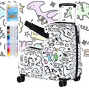 Advwin Kids Ride On Luggage Graffiti Toddler Luggage