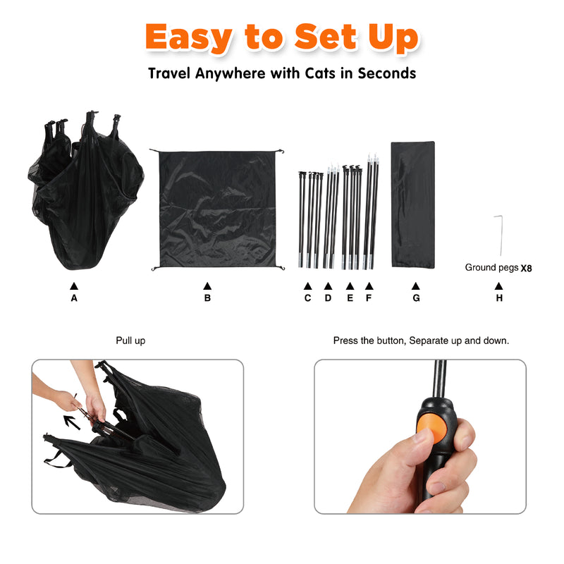 Advwin Cat Enclosure Cat Tower Tent for Indoor and Outdoor