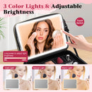 Advwin Travel Makeup Bag with LED Mirror & USB Charging