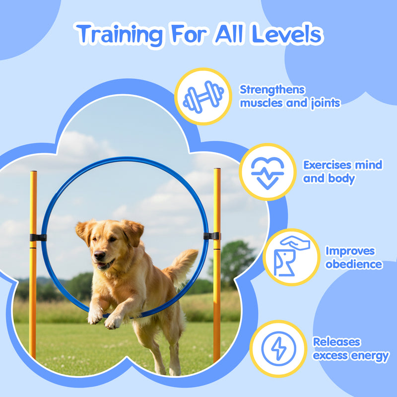 Advwin Dog Agility Equipment Obstacle Course Backyard Set