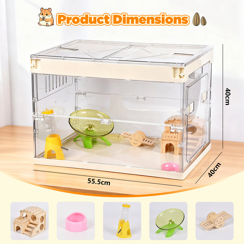 Advwin Foldable Hamster Cages with Side Door