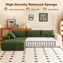 Advwin 278cm L Shape Modular Sectional Sofa Corduroy