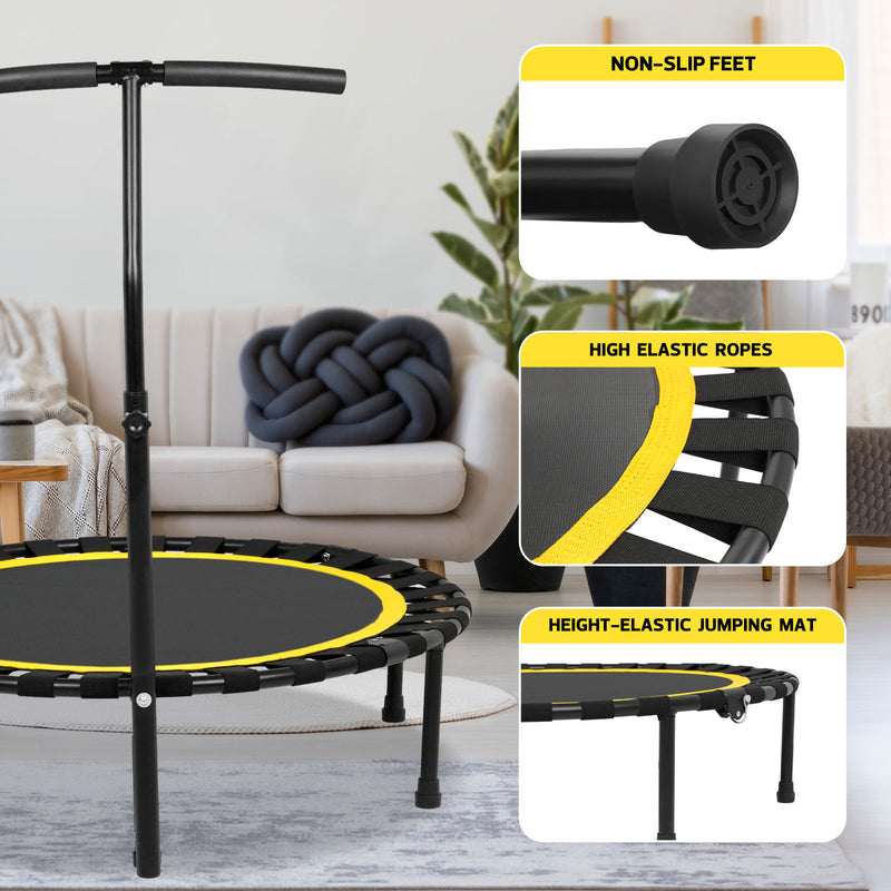 Advwin 50" Mini Trampoline w/Adjustable Handle