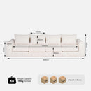 Advwin 300cm Corduroy 4-Seater Modular Sofa Bed