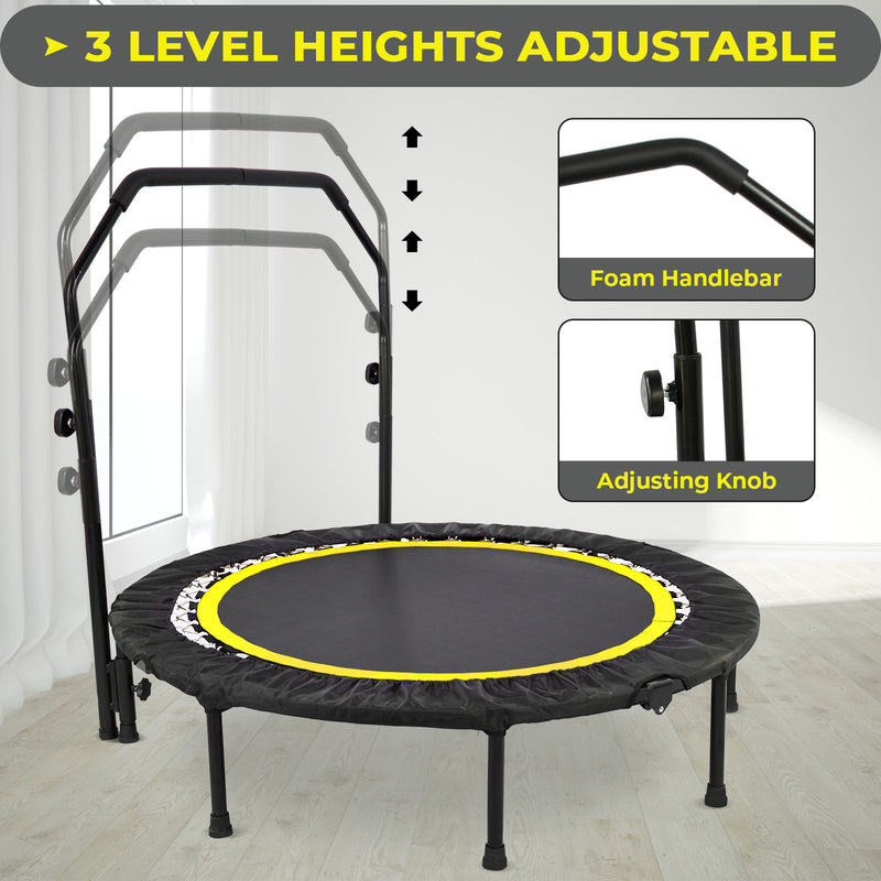 Advwin 48 inch Foldable Rrebounder Trampoline Yellow