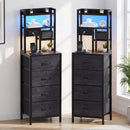 Advwin Tall Bedside Table with Charging Station (Pre-Order)