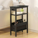 Advwin LED Bedside Table w/ AC Outlets and USB Ports