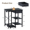 Advwin Printer Stand with Shredder Shelf & Charging Station