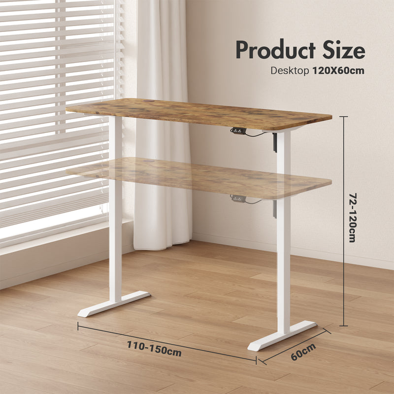 Advwin Electric Adjustable Height Standing Desk 120cm