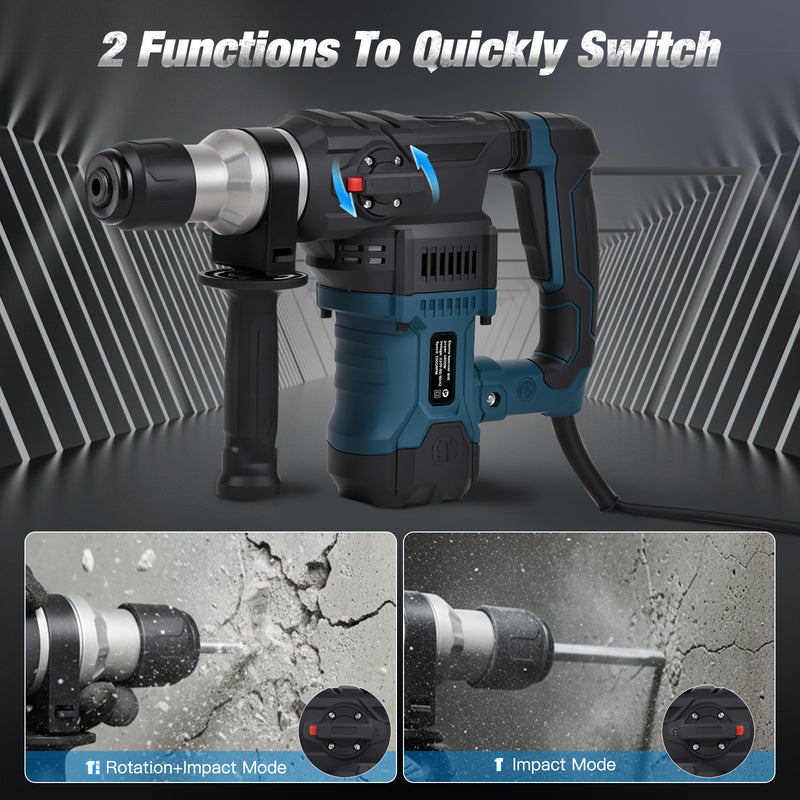 Advwin SDS-Plus Rotary Hammer Drill with 9 Bits